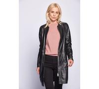 Ledermantel MAZE "4202040", Damen, Gr. XS, schwarz, Obermaterial: 100% Lammleder; Futter: 100% Polyester, Mäntel (50128441-XS) schwarz