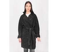 Ledermantel MAZE "4202122" Gr. S, schwarz (black) Damen Mäntel Übergangsmäntel (85894850-S)