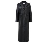 Ledermantel RICANO "Ledermantel Glossy", Damen, Gr. XS, schwarz, Obermaterial: 100% Lammnappaleder LANA. Futter: 100% Polyester PES., normal, V-Ausschnitt, Mäntel, Handgefertigt aus echtem Leder (2794
