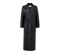 Ledermantel RICANO "Ledermantel Glossy", Damen, Gr. XXL, schwarz, Obermaterial: 100% Lammnappaleder LANA. Futter: 100% Polyester PES., normal, V-Ausschnitt, Mäntel, Handgefertigt aus echtem Leder (279