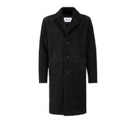 Ledermantel RICANO "Ledermantel Leandro", Herren, Gr. XXL, schwarz (velour), Obermaterial: 100% Lammnubukleder LANU. Futter: 100% Polyester PES., normal, V-Ausschnitt, Mäntel, Handgefertigt aus echtem