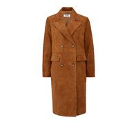 Ledermantel RICANO "Ledermantel Monique", Damen, Gr. M, braun (cognac (velour)), Obermaterial: 100% Lammnappaleder LANA. Futter: 100% Polyester PES., normal, V-Ausschnitt, Mäntel, Handgefertigt aus ec