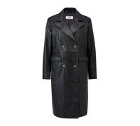 Ledermantel RICANO "Ledermantel Monique", Damen, Gr. XL, schwarz, Obermaterial: 100% Lammnappaleder LANA. Futter: 100% Polyester PES., normal, V-Ausschnitt, Mäntel, Handgefertigt aus echtem Leder (613
