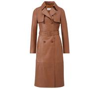 Ledermantel RICANO "Mantel Darcy", Damen, Gr. XXL, braun (cognac), Obermaterial: 100% Lammnappaleder LANA. Futter: 100% Polyester PES., schmal, V-Ausschnitt, Mäntel, Handgefertigt aus echtem Leder (35