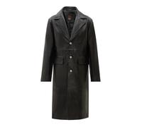 Ledermantel RICANO "Mantel Paolo", Herren, Gr. L, schwarz, Obermaterial: 100% Lammnappaleder LANA. Futter: 100% Polyester PES., schmal, V-Ausschnitt, Mäntel, Handgefertigt aus echtem Leder (87271221-L