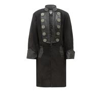 Ledermantel RICANO "Mantel Pirate Men", Herren, Gr. L, schwarz, Obermaterial: 100% Büffelleder BL. Futter: 100% Polyester PES., normal, tiefer V-Ausschnitt, Mäntel, Handgefertigt aus echtem Leder (586