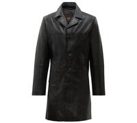 Ledermantel RICANO "Mantel Safari", Herren, Gr. 3XL, schwarz, Obermaterial: 100% Lammnappaleder LANA. Futter: 100% Polyester PES., normal, V-Ausschnitt, Mäntel, Handgefertigt aus echtem Leder (2230582