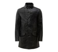 Ledermantel RICANO "Mantel Veetal", Herren, Gr. XL, schwarz, Obermaterial: 100% Büffelleder BL. Futter: 100% Polyester PES., normal, hoch geschlossener Ausschnitt, Mäntel, Handgefertigt aus echtem Led