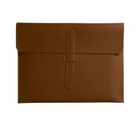 Ledermappe A4-Dokumententasche aus dickem Leder, Ordner, Geschäftsinformationen, Schul- und Bürobedarf(Dark brown)