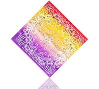 ledermodefashion 3er 6er 12 er Set Bandana Tuch versch Farben 100% Baumwolle Kopftuch Halstuch Nickituch Schal (Rot/Orange/lLila)