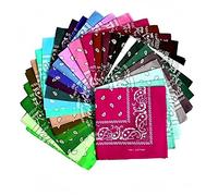 ledermodefashion 3er 6er 12 er Set Bandana Tuch versch Farben 100% Baumwolle Kopftuch Halstuch Nickituch Schal (6er Set)