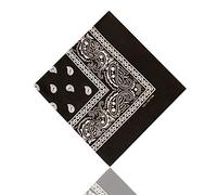ledermodefashion 3er 6er 12 er Set Bandana Tuch versch Farben 100% Baumwolle Kopftuch Halstuch Nickituch Schal (Schwarz)