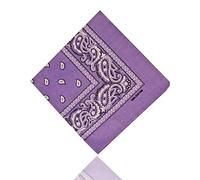 ledermodefashion 3er 6er 12 er Set Bandana Tuch versch Farben 100% Baumwolle Kopftuch Halstuch Nickituch Schal (Lila)