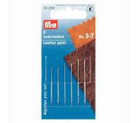 Ledernadeln silber versch. Gr. 6 Stück