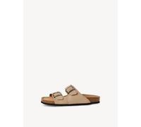 Lederpantolette beige Gr. 45