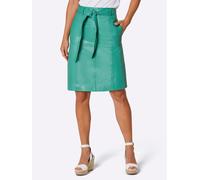 Lederrock CREATION L PREMIUM, Damen, Gr. 38, grün (smaragd), 100% Lammnappaleder, unifarben, knielang, Röcke (26438535-38) smaragd