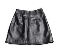 Lederrock Damen Kurzer Wickelrock aus Leder in A-Linie mit schmaler Passform und hoher Taille for Damen(S)