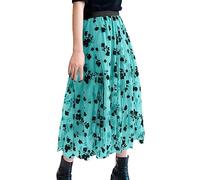 Lederrock Damen Schicker Rock Maxirock GroßE GrößEn Plisseerock Pink Tutu Regenbogen Damen Bodenlanger Rock Lederrock Echtleder Leder Mini Rock Italienische RöCke Bahnenrock Maxirock Damen Sommer