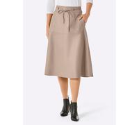 Lederrock MAINPOL, Damen, Gr. 36, beige, 100% Lammnappaleder, unifarben, wadenlang, Röcke (92501553-36) beige