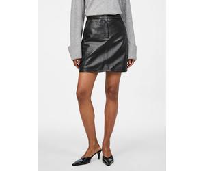 Lederrock Y.A.S "YASLYMA HMW LEATHER SKIRT NOOS", Damen, Gr. XXL (44), schwarz, Obermaterial: 100% Lammleder, unifarben, regular fit kurz, Röcke Lederrock (44684851-XXL)