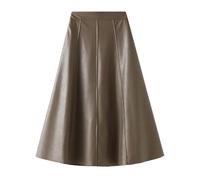 Lederröcke für Frauen Female Kunstlederrock PU Mini Skirt Damen Kurzer Rock Schwarz Minirock PU Clubröcke Leather Skirt A Linie Rock Kunstlederrock mit hoher Taille Damen Skort Lederrock (Khaki, M)