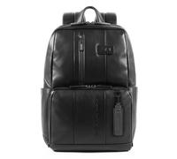 Lederrucksack mit Anti-Diebstahl-Kordel Urban - Farb-Varianten: Schwarz