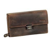 Ledershop24 Kellnerbörse 7-teilig braun Leder Kellnergeldbörse, Taxibörse, Servicegeldbeutel, Gastrobörse - Greenland Nature Montana