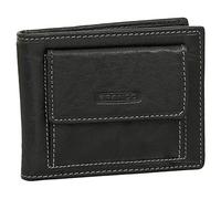 Ledershop24 Leder Dollarclip Geldbörse mit Münzfach Geldbeutel Portemonnaie Farbe Schwarz