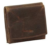 Ledershop24 Luxus Herren & Damen Wiener Schachtel Mini Geldbörse Geldbeutel Portemonnaie braun echt Leder - Greenland Nature Montana