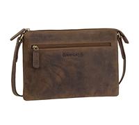 Ledershop24 RFID Leder Banktasche Bankmappe Geldtasche Belegtasche Tablet-Tasche Dokumententasche Geldscheintasche Umhängetasche mit hochwertigen YKK Reißverschlüssen - Greenland Nature Farbe: braun