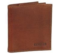 Ledershop24 Sportliche Leder Dollarclip Herren Geldbörse Geldclip Geldbeutel mit Geldklammer Cognac