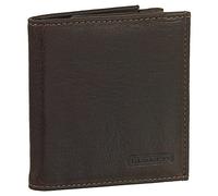 Ledershop24 Sportliche Leder Dollarclip Herren Geldbörse Geldclip Geldbeutel mit Geldklammer Dunkelbraun