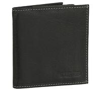 Ledershop24 Sportliche Leder Dollarclip Herren Geldbörse Geldclip Geldbeutel mit Geldklammer Schwarz