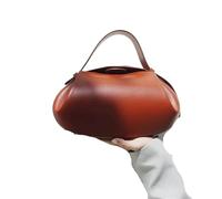 Ledertasche Messenger Bags Lässig Vielseitig Dreidimensionale Damen Achselhöhle Kleine Runde Taschen Für Frauen(Burgundy)