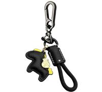 Ledertaschen-Charm, modischer Pferdeanhänger für Autoschlüssel, PU-Leder, Metall-Schlüsselanhänger mit gewebtem Seil für Erwachsene, Pendeln, Schule, Reisetasche, Rucksack, Geldbörse, Autoschlüssel