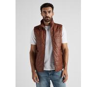 Lederweste JCC "3102179", Herren, Gr. 48, braun (cognac), Obermaterial: 100% Lammleder; Lining 50% Polyester, 50% Baumwolle; Padding: 100% Polyester, Westen (58973540-48) cognac