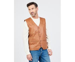 Lederweste JCC "Pramo 2", Herren, Gr. 4XL, cognac, Obermaterial: 100% Lammleder; Futter: 100% Polyester, Westen (76007411-4XL) cognac