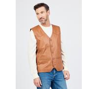Lederweste JCC "Pramo 2", Herren, Gr. XL, cognac, Obermaterial: 100% Lammleder; Futter: 100% Polyester, Westen (76007411-XL) cognac