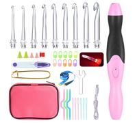 LEDS-Beleuchtete HäkelnadelZ Set,9 Stück LEDS-HäkelnadelnS,LED-Häkelnadel-Set Mit Beutel,Beleuchteten Häkelnadeln 2.5MM-6.5MM,Beleuchtete Häkelnadeln Set Für Häkelanfänger,DIY Bastelbedarf