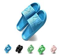 LEDSon Strand-Flip-Flop-Dusch-Hausschuhe für Damen und Herren, schnelltrocknend, Havaianas-Schuhe, rutschfest, für Badezimmer, Innenbereich, 1 Stück, 38 39 Größe Blau, 42/44 EU