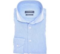 Ledȗb Slim Fit Leinenhemd hellblau, Einfarbig