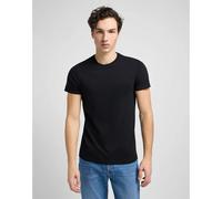 Lee Herren Twin Pack Crew Black T-shirts, Schwarz, 5XL