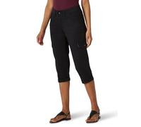 Lee Austyn Cargo-Caprihose für Damen, lockere Passform, mit Strickbund, schwarz, 38