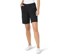 Lee Avey Damen-Bermuda-Shorts mit Strick-Taille, lockere Passform, Schwarz, 40