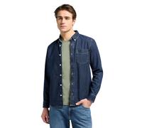 Jeanshemd LEE "LEE BUTTON DOWN", Herren, Gr. XL, N-Gr, mid stone 2, Denim/Jeans, Obermaterial: 100% Baumwolle, casual, regular fit, Langarm, Hemden (26245119-XL) mid stone 2