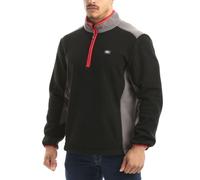 Lee Cooper Arbeitskleidung Mens Zip Neck Thermal Anti Pill Fleece Arbeit Pullover Pullover Pullover Top mit reflektierendem Detail, Schwarz / Grau, Klein