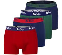 Lee Cooper Boxershorts Herren Farbig - Set 4 Pack - Baumwoll Passform Atmungsaktiv Elastisch Unterwäsche Unterhosen Männer Men Retroshorts