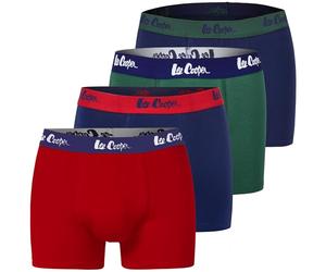 Lee Cooper Boxershorts Herren Farbig - Set 4 Pack - Baumwoll Passform Atmungsaktiv Elastisch Unterwäsche Unterhosen Männer Men Retroshorts
