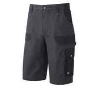 Lee Cooper Herren Multi Pocket Kontrast Arbeit Weave klassische Cargo Arbeitskleidung Arbeitssicherheit Kurze Hose, Grau, 30" Taille