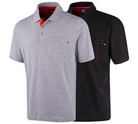 Lee Cooper Herren Poloshirt, Grau meliert, XL